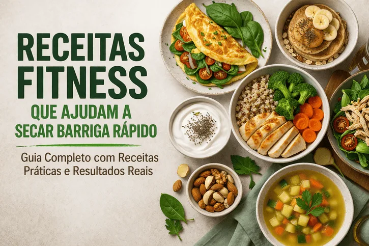 receitas fitness com salmão, quinoa, legumes e smoothie verde para secar barriga rápido