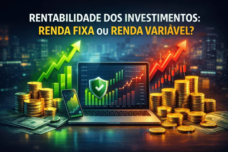 Rentabilidade dos investimentos comparando renda fixa e renda variável