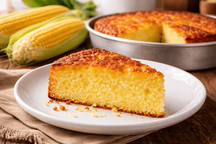 bolo pamonha sem trigo cremoso caseiro com milho