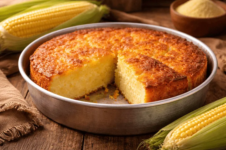 bolo-de-pamonha-fit Juntei milho fresco com leite condensado e criei um bolo cremoso