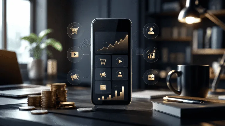 Como ganhar dinheiro usando apenas o celular por meio de trabalho online, criação de conteúdo, vendas digitais, marketing digital e outras formas de renda extra pela internet.